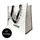 Bolsa Ecobag Kit 10 Unid. Reutilizavel Sacola De Ombro Dobrav