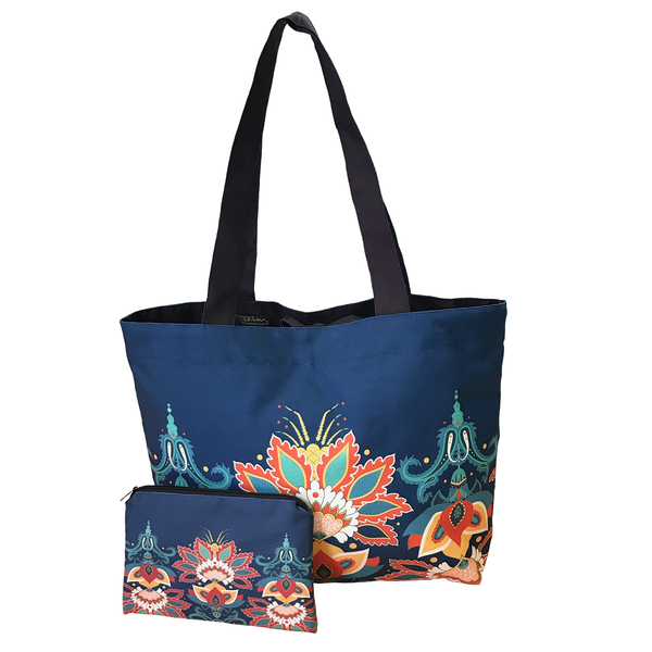 Bolsa Feminina Sacola Piscina E Nescessaire Paisley-b4