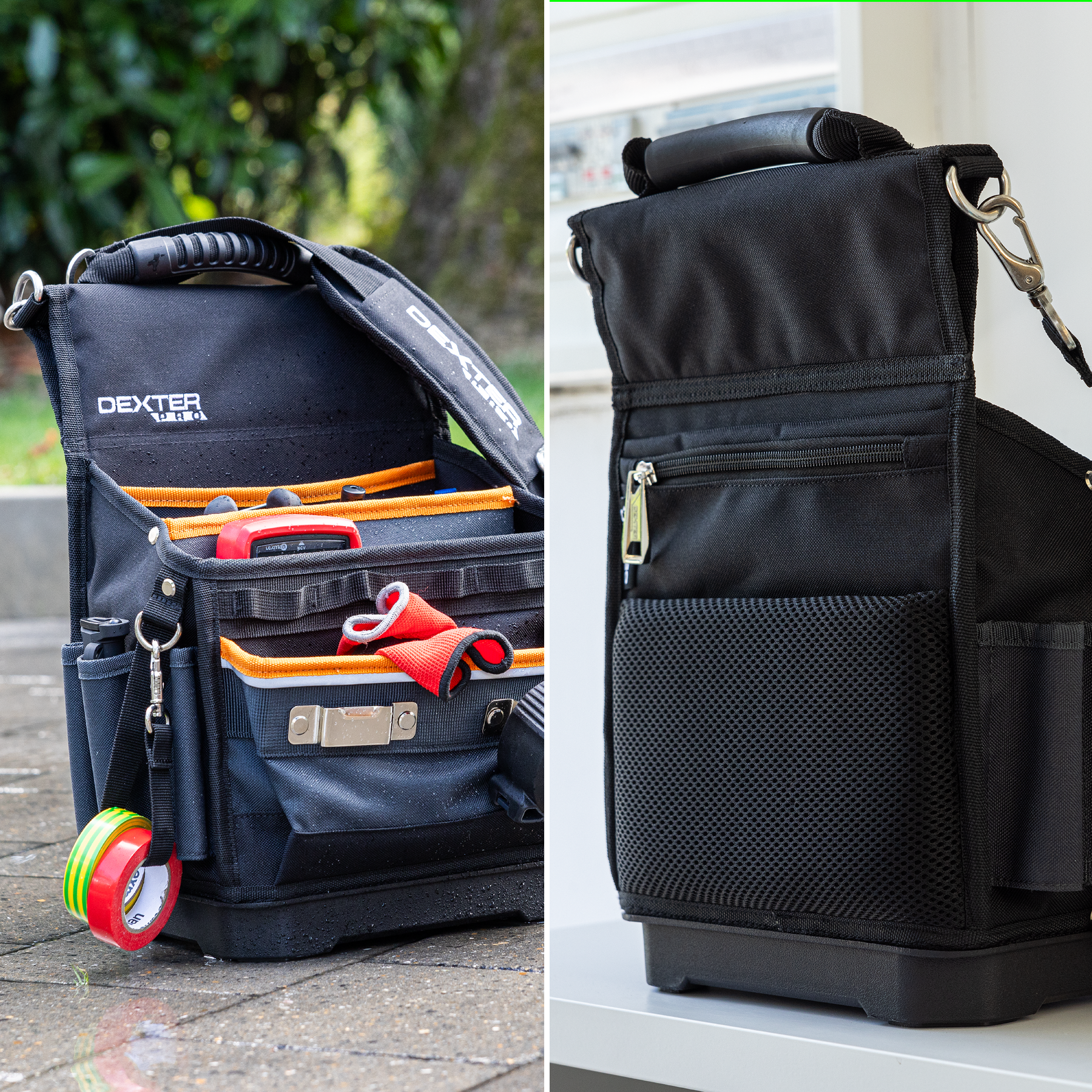 Bolsa de Ferramentas Eletricista Dexter Pro 25x19x25cm 12L em