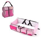 Bolsa Maternidade Cama Berço Trocador Bebe Rosa Multifunção B