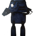 Bolsa Mochila Pochete Peito Anti Furto Bike Treking - Azul