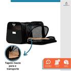 Bolsa Pet Expansível Transporte Viagem Cachorros e Gatos Preto