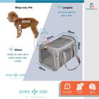 Bolsa Pet Transporte Avião Para Cachorro Gato Reforçada Cinza