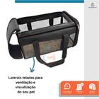 Bolsa Pet Transporte Viagem Cachorros E Gatos Preto