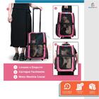 Bolsa Pet Viagem Transporte Cachorros E Gatos Com Rodinha Ros