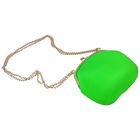 Bolsa Silicone Tiracolo Vintage Verde Com Corrente Dourada (b