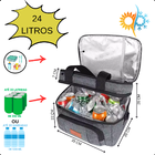 Bolsa Termica Bag Cooler Multiuso Até 30 Latas 2 Andares 24l