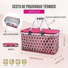 Bolsa Térmica Cesta Lanche Dobrável Praia Piquenique Camping