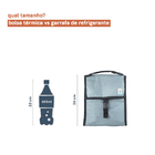 Bolsa Térmica Congelável Lancheira Cinza  - Oikos