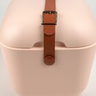 Bolsa Térmica Cooler Retrô Com Alça Em Couro 12 Litros - Pola