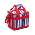 Bolsa Térmica Poliéster Vermelha Listra Grossa