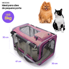 Bolsa Transporte Pet Grande Viagem Avião Madog Wind Rosa