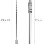 Bomba 22cm Tererê Chimarrão Aço Inox Anel Superior Bojo Mola