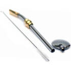 Bomba 25cm Chimarrão Terere Banhada Ouro 18k Mais Escovinha