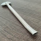 Bomba Chimarrão Achatada Cano Liso Com Rosca 23cm Aço Inox