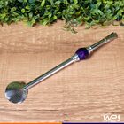 Bomba Chimarrão Aço Inox 25cm Pedra Decorativa Grande - Wp -