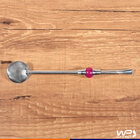 Bomba Chimarrão Com Rosca Aço Inox 23cm Pedra Decorativa - Ve