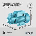 Bomba D'água Periférica Qb60 0,5 Hp Ekazza