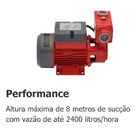 Bomba De Agua Autoaspirante Eletrica Bb500a 0,5cv Bivolt Bran