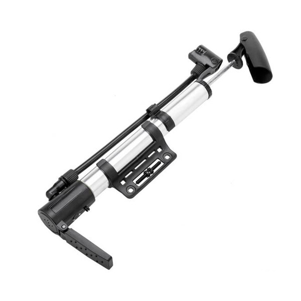 Bomba De Ar C/ Suporte Pneu Bike Bico Fino E Grosso