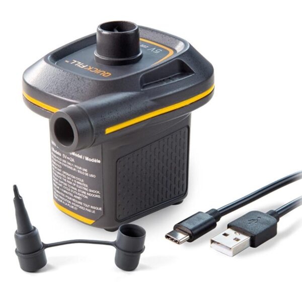 Bomba De Ar Elétrica Quickfill Colchão Piscina Infláveis Usb