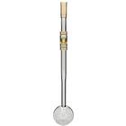 Bomba De Chimarrão Inox 24cm Mil Furos Brasão Bojo Rosca Esco