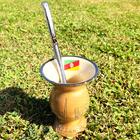 Bomba De Chimarrão Tereré Aço Inox 23cm Com Rosca Pingente