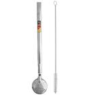 Bomba De Chimarrão Tereré Aço Inox 23cm Com Rosca Pingente