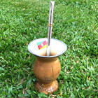 Bomba De Chimarrão Tereré Aço Inox 23cm Com Rosca Pingente Ca