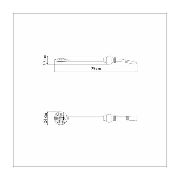 Bomba De Chimarrão Tramontina Ilex Em Aço Inox Com Rosca E Pe