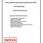 Bomba Circuladora Inova Mod Gp 100 Cb 220v Latao