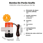 Bomba De Porão Seaflo 1100gph 4164l/h 12v 30a
