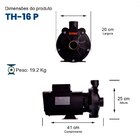 Bomba Monoestágio Th-16 P 3,0 Cv Rotor 159mm Monofásico Motor