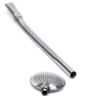 Bomba Para Chimarrão Aço Inox 304 Trabalhada Com Escovinha