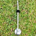 Bomba Para Chimarrão Inox 23cm Com Pedra Marrom Escovinha Lim