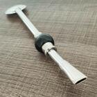 Bomba Para Chimarrão Inox 23cm Com Pedra Marrom Escovinha Lim