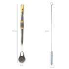 Bomba Para Mate Chimarrão Ou Terere 24cm Inox Ouro 18k Pera L