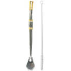 Bomba Para Mate Chimarrão Ou Terere 24cm Inox Ouro 18k Pera N