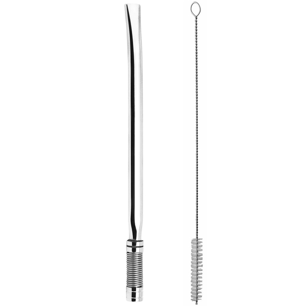 Bomba Para Terere Chimarrão 19cm Lisa Bojo Mola Com Rosca