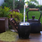 Bomba Para Terere Chimarrão Bogo Mola Banho Ouro Aço Inox Cuia