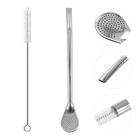 Bomba Para Tereré Chimarrão Com Rosca Aço Inox 22cm - Wp