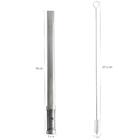 Bomba Para Tereré Chimarrão Lisa Aço Inox 19cm Bojo Mola Com