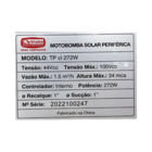 Bomba Solar Tp-60 Ci 272w - Até 12.000l/dia