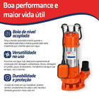 Bomba Submersa Água Suja Fossa Esgoto Industrial 1cv Bsd1000