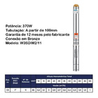 Bomba Submersa Claw W3sdim2/11  1/2 Cv Monofásica - 110 V