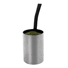 Bomba Tereré Chimarrão Aço Inox 21cm Com Rosca Preto - Wp