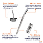 Bomba Tereré Chimarrão Aço Inox 21cm Com Rosca - Wp Connect