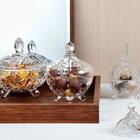 Bomboniere Com Pé De Cristal Com Tampa Fruit 9,5 X 13cm Lyor