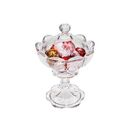Bomboniere De Cristal Com Pe E Tampa Tulip 12cm Wolff 26445