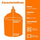 Bomboniere De Vidro 14cm Âmbar Espelhado - Casambiente